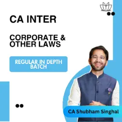 New CA Inter | Corporate and Other Laws | Regular In Depth Batch | CA Shubham Singhal | May 2027/ Sep 2027